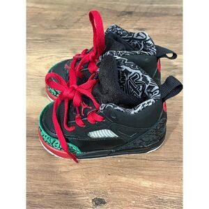 EUC Nike Air Jordan Spizike BT Size 4C Black Varsity Red Lace Up